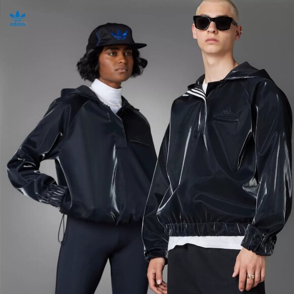 adidas Other - Adidas Originals Unisex Blue Version High Shine Hoodie Black HN0999 Size…